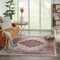 Homeroots 5 x 7 ft. Ivory & Fuchsia Distressed Area Rug 385323 - alternate 5